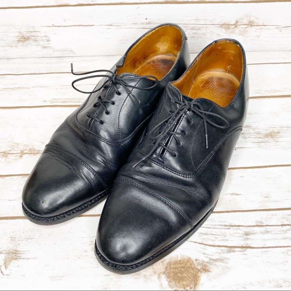 Men's Chapman & Moore Thomas Cap Oxford Black Shoe - Picture 3 of 8